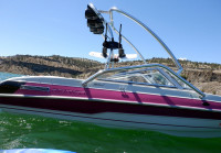 1993 Reinell BRXL wakeboard tower and accessories