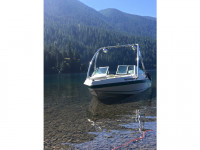 photo at the lake of a 1993 Seaswirl 185SE with new wakeboard tower and accessories