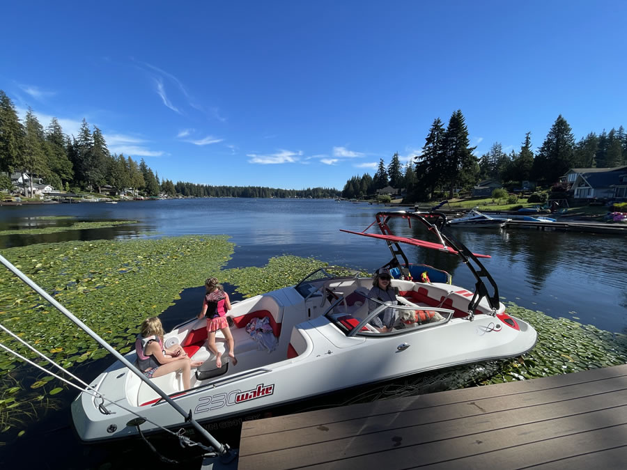 EliteShield Trailerable Boat Cover For Sea Doo Challenger 230 W/ Wakeboard Tower – 23.5'