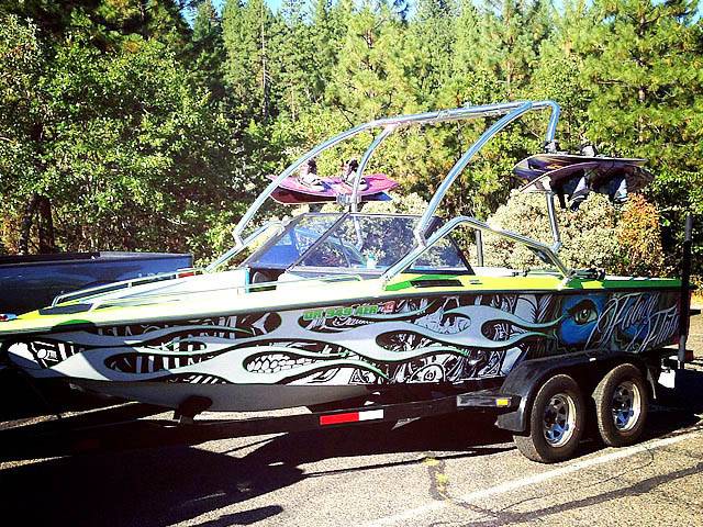 1989 Ski Brendella with an Airborne 2.0 Wakeboard Tower, photo 1 of 4