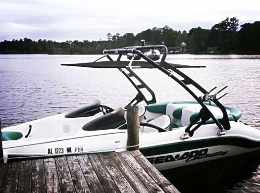 1997 Sea Doo Challenger 1800 with a FreeRide Wakeboard Tower