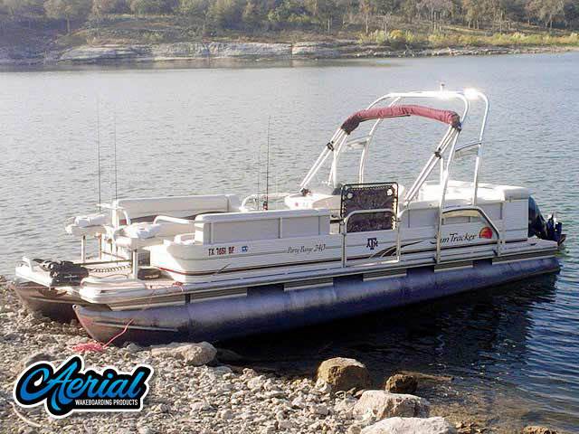 2010 SUN TRACKER Party Barge 240 with a F250 Pontoon Tower wakeboard tower, photo 1 of 6