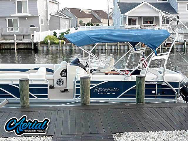 2012 Godfrey AquaPatio Coastal Edition with a F250 Pontoon Tower wakeboard tower, photo 1 of 4