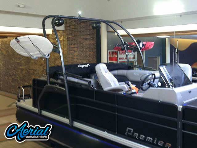 2014 Premier 220 Sunsation with a F250 Pontoon Tower wakeboard tower, photo 2 of 13