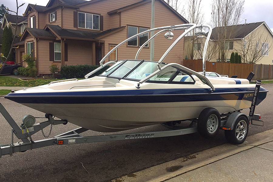 1999 Bluewater Mirage with an Airborne 2.0 Wakeboard Tower, photo 3 of 4