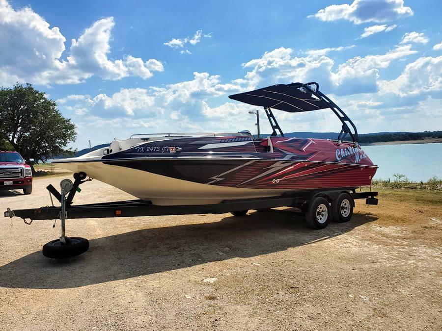 2000 Playcraft DSV 250 Deckboat with a FreeRide Wakeboard Tower, photo 2 of 5