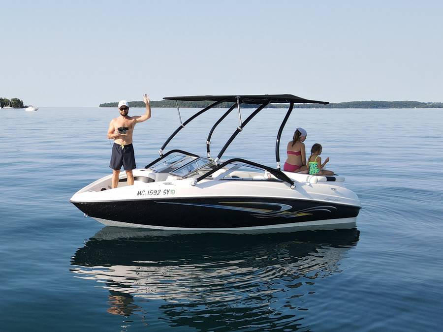 2008 Sugar Sand Mirage with an Airborne 2.0 Wakeboard Tower, photo 2 of 8