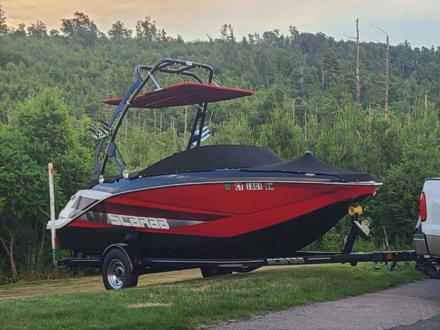 2019 Scarab 215 ID with a FreeRide Wakeboard Tower, photo 1 of 2