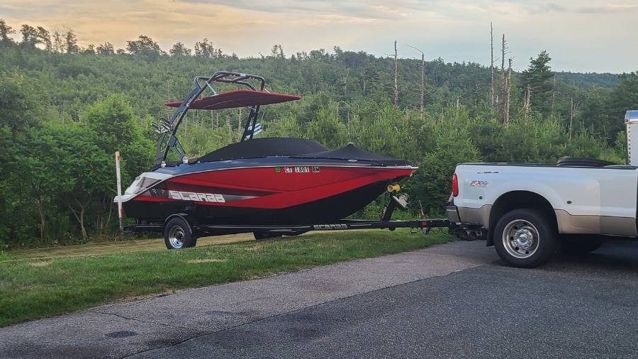2019 Scarab 215 ID with a FreeRide Wakeboard Tower, photo 2 of 2